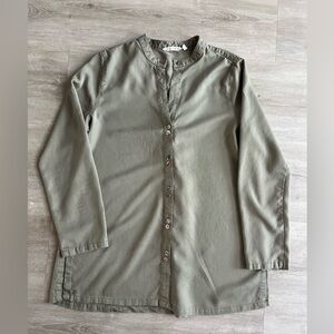 Soft Surroundings Washed Tencel Tunic Top Women’s Size L Green